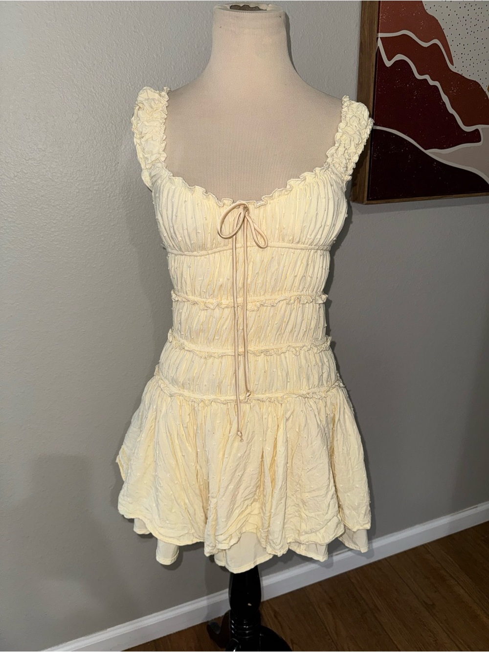Sky to Moon butter yellow Mini Dress size small